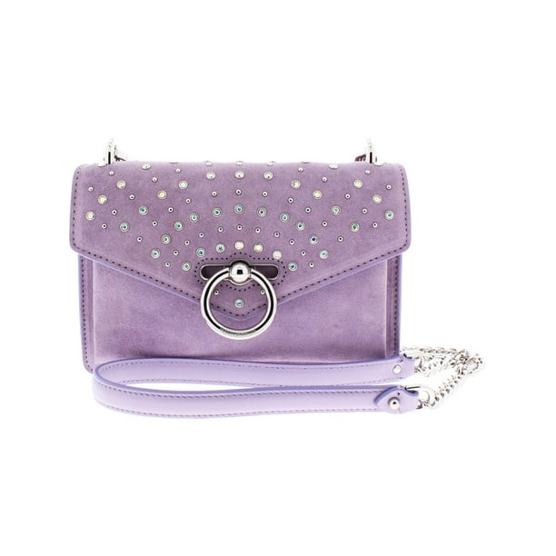 Rebecca Minkoff Womens Jean Suede Embellished Crossbody Handbag